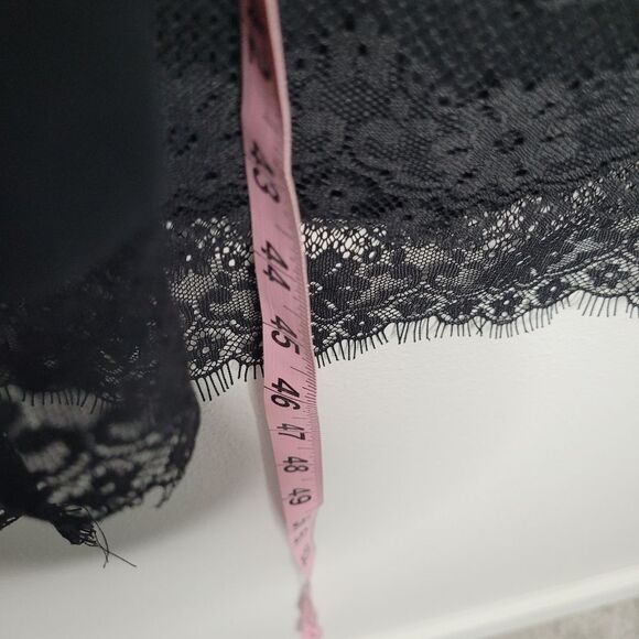 Who What Wear black maxi lace trim whimsigoth witchy goth dress size large - Picture 7 of 8